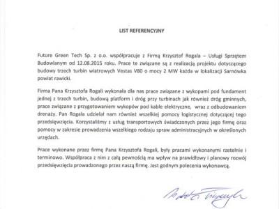 maszyny budowlane Krzysztof Rogala referencje Referencje Future